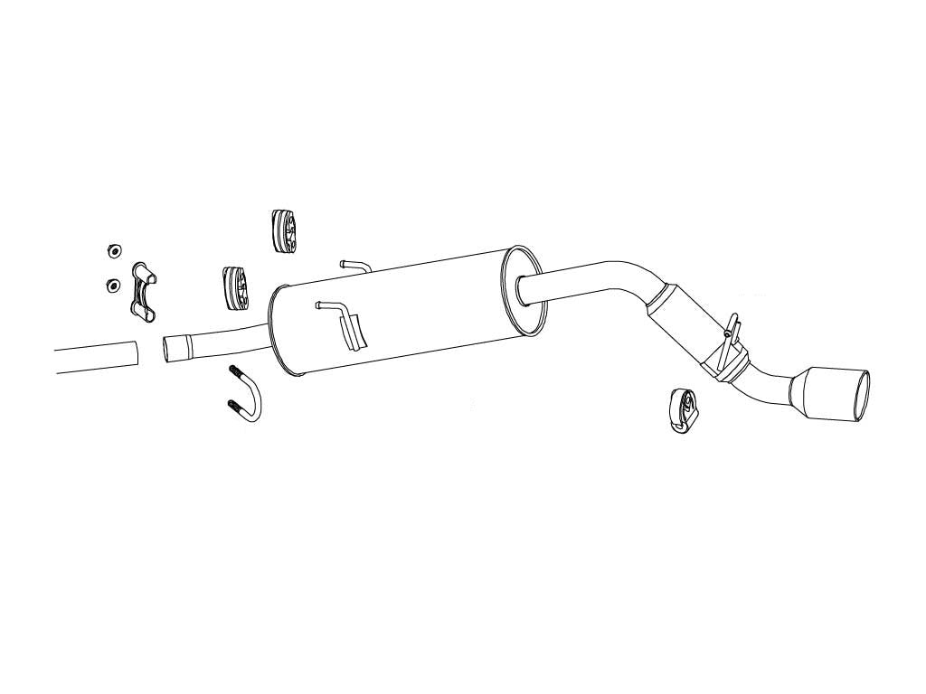 Fujitsubo Legalis K Exhaust - Daihatsu Atrai Wagon 2WD S320G