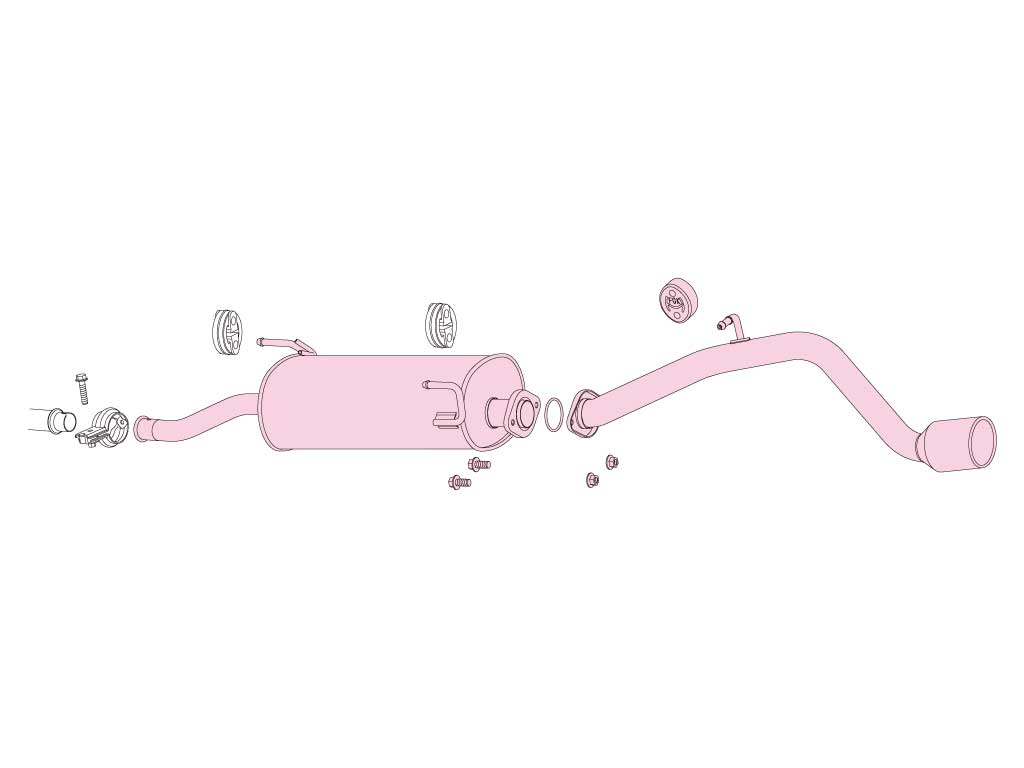 Fujitsubo A-K Exhaust - Suzuki Every Van NA DA64V