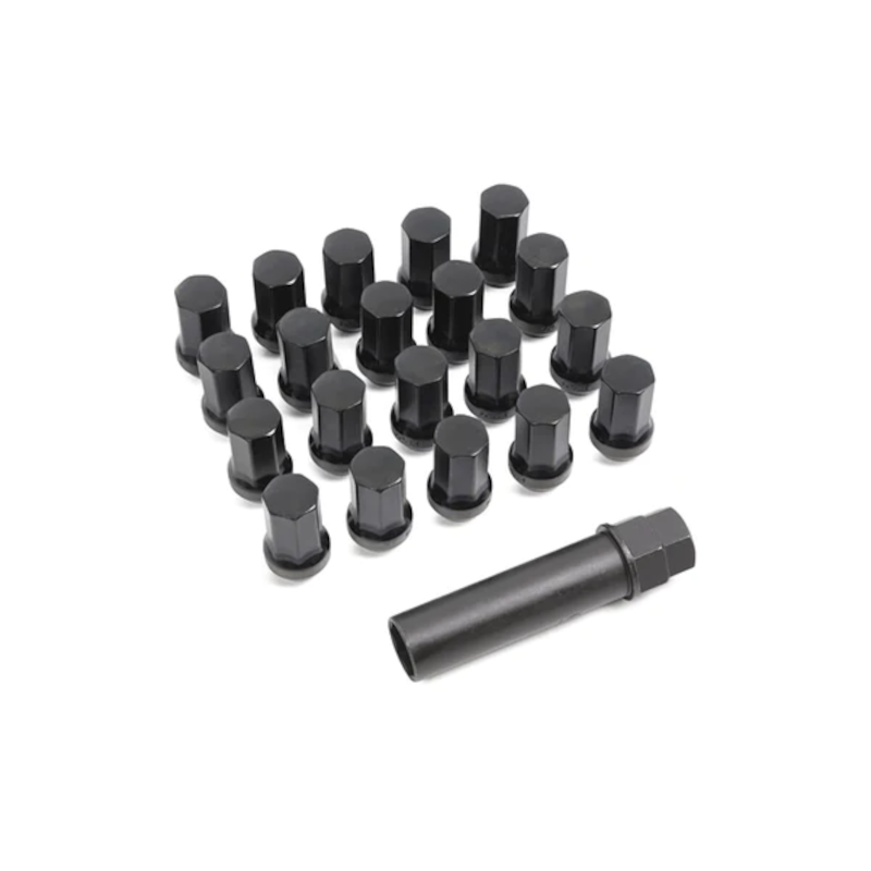 Mugen Heptagon Wheel Nut Set - Black, M12x1.5