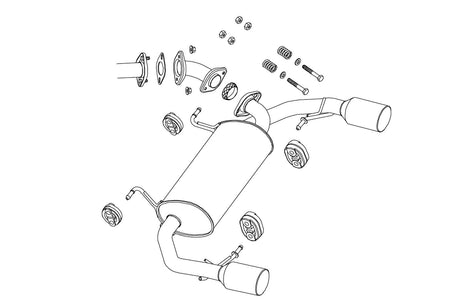 Fujitsubo A-R Exhaust - Suzuki Swift Sport ZC31S