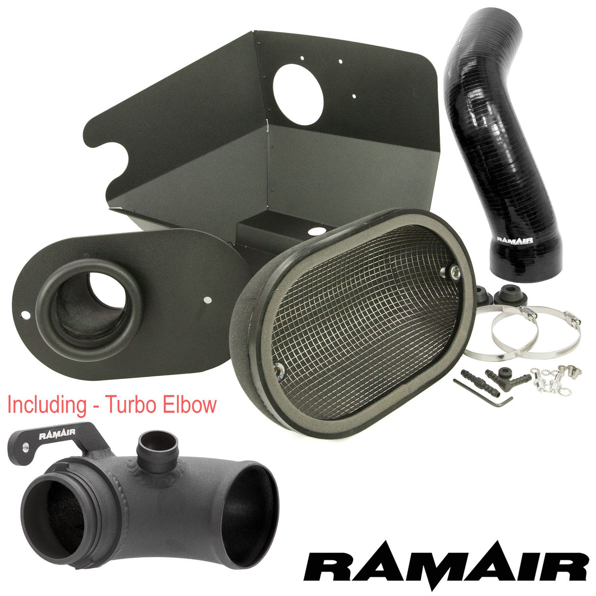 Ramair Performance Foam Induction Kit With Turbo Elbow for 2.0 TSI MQB VAG - Black Hose