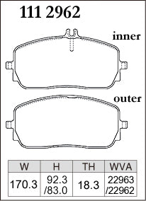 Dixcel M Type Brake Pads - Front - Mercedes GLE450 4MATIC Sports