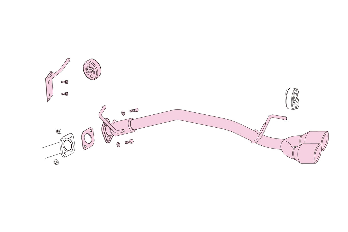 Fujitsubo A-K Exhaust - Daihatsu Wake 2WD LA700S