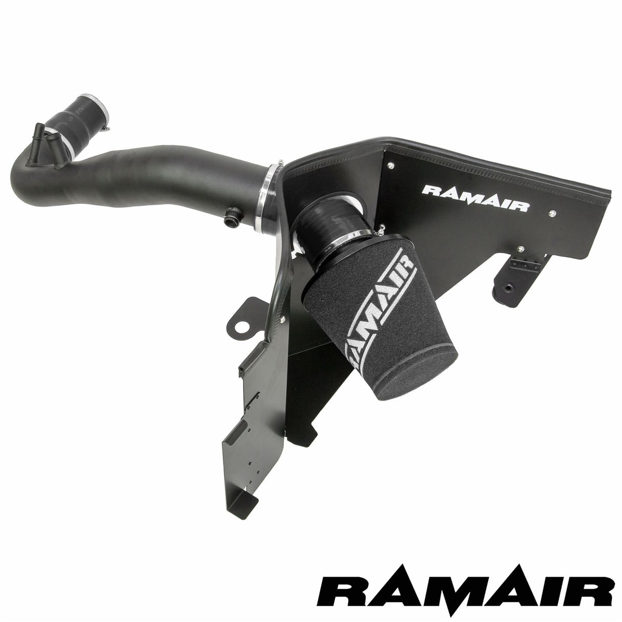 Ramair Performance Foam Induction Kit for 2.3 Ecoboost Ford Mustang - Black Hose