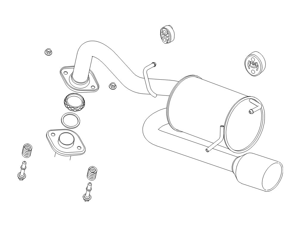 Fujitsubo Wagolis Exhaust - Toyota Yaris 1.3 2WD SCP90