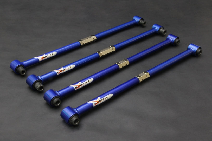 Hardrace Adjustable Rear Lateral Arms, Hardened Rubber Bushes, 4pc Set - Mazda 323 Protege, Ford Tierra 98-02