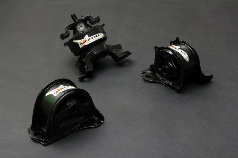 Hardrace Hardened Engine Mounts Without Front Mounts, 3pc Set - Civic EK B-SERIES D-Series