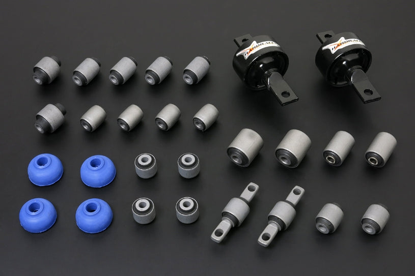 Hardrace Hardened Rubber Complete Bushes Kit, 28pc Set - Civic EF, CRX 88-91