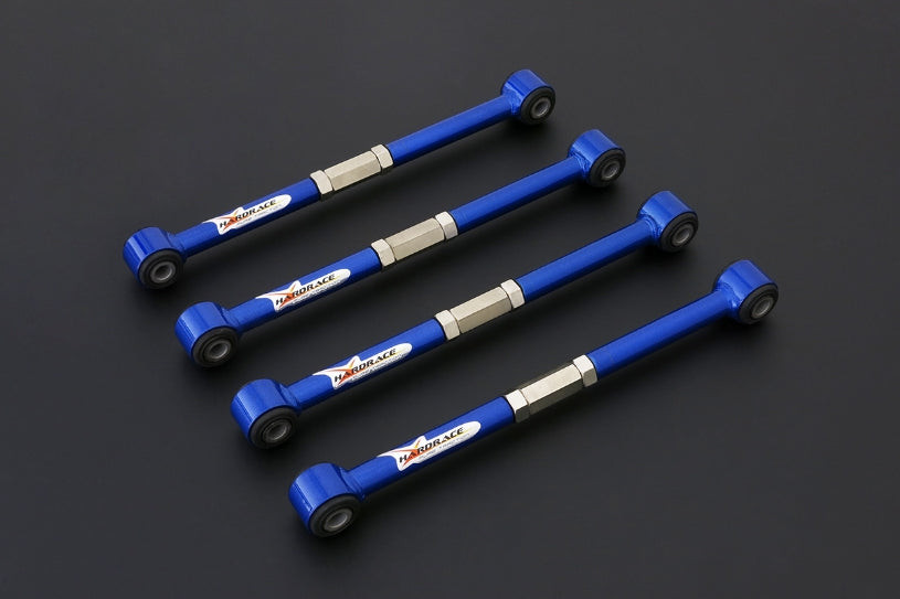 Hardrace Adjustable Rear Links, Hardened Rubber Bushes, 4pc Set - Premio T240