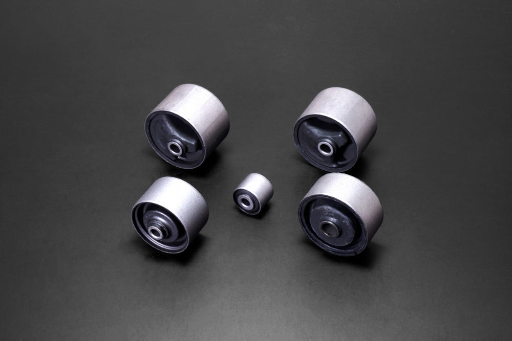 Hardrace Hardened Rubber Reinforced Engine Mount Bushes, 5pc Set - Evo 7-9 USDM 03-07