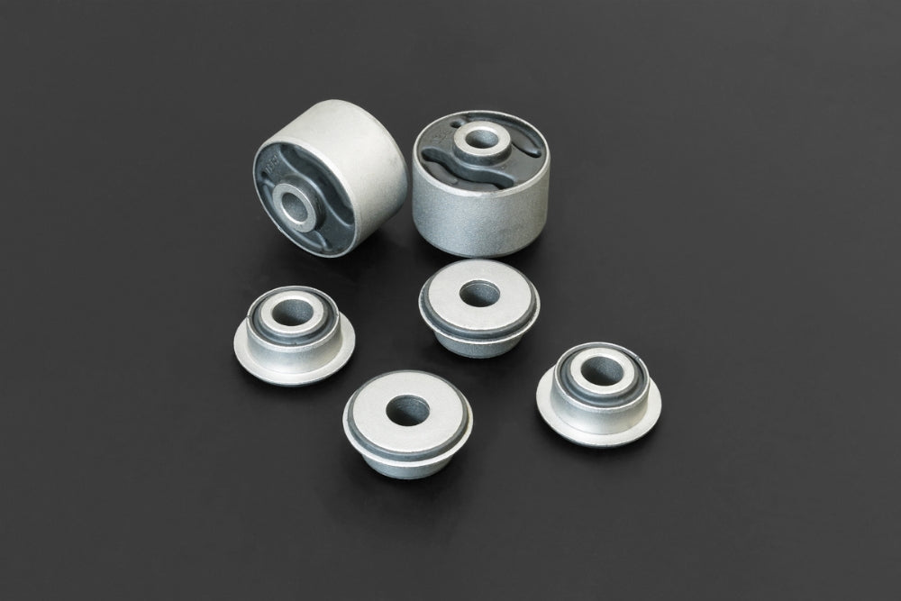 Hardrace Rear Trailing Arm Bushes Kit Hardened Rubber, 6pc Set - RAV4 06-18, Harrier 13-20, NX 14-21