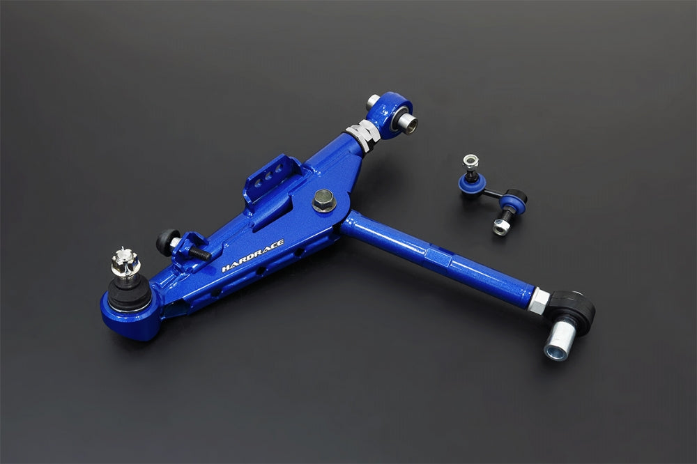 Hardrace Adjustable 25mm Extended Front Lower Control Arms And Drop Links V2, Spherical Bearings, 4pc Set - 200SX S13
