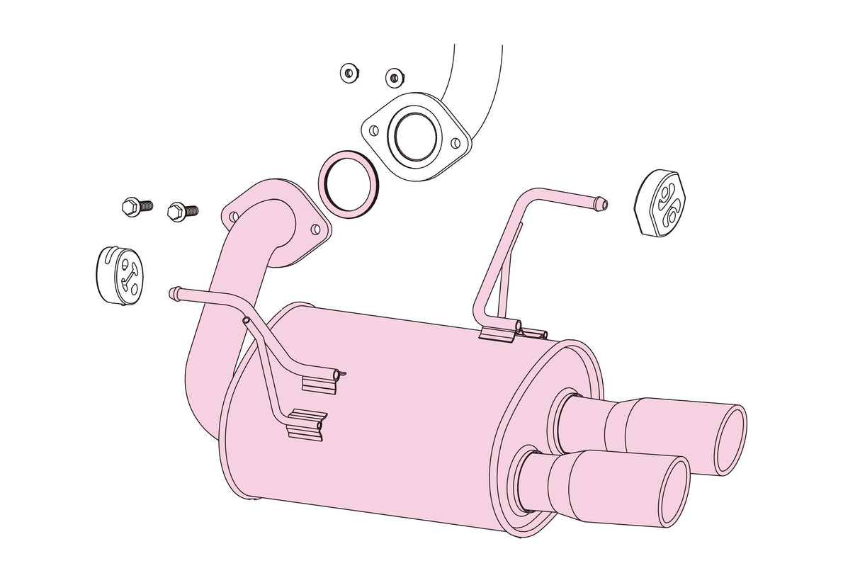 Fujitsubo A-S Exhaust - Subaru Legacy Outback 2.5 NA BS9