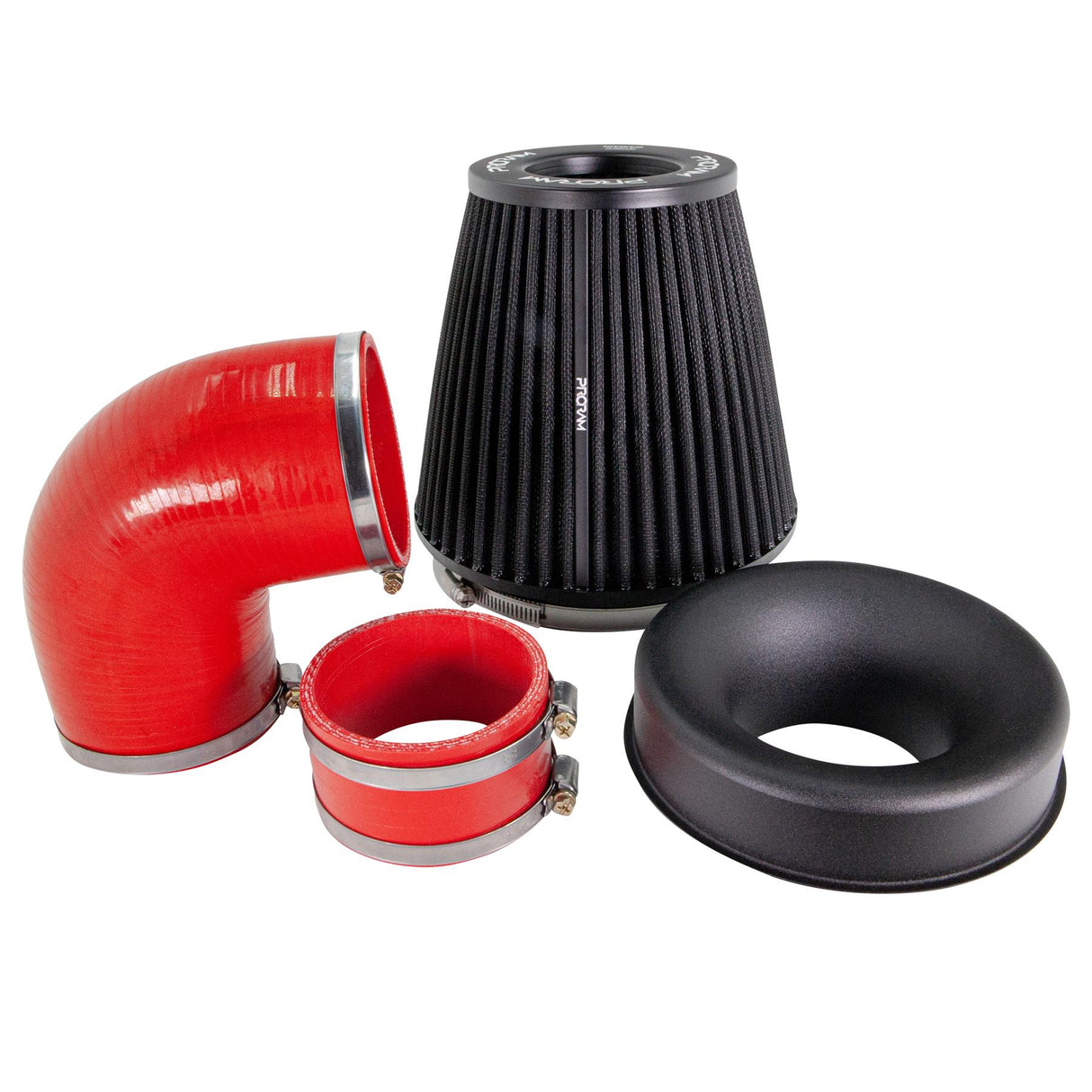 Ramair Performance Pleated Induction Kit for MK2 Focus ST - Red Hoses