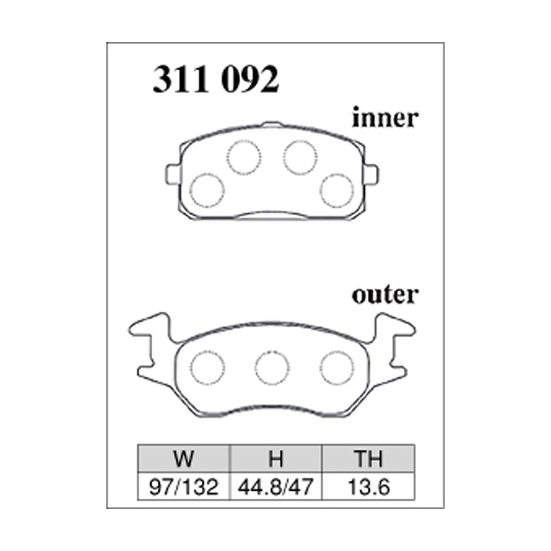 Dixcel ES Type Brake Pads - Front - Starlet EP71