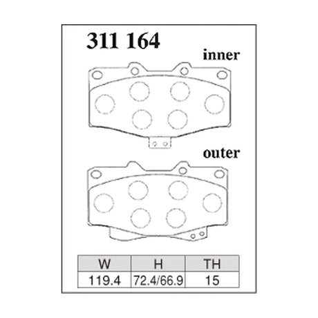 Dixcel ES Type Brake Pads - Front - Land Cruiser 7 Series-9908