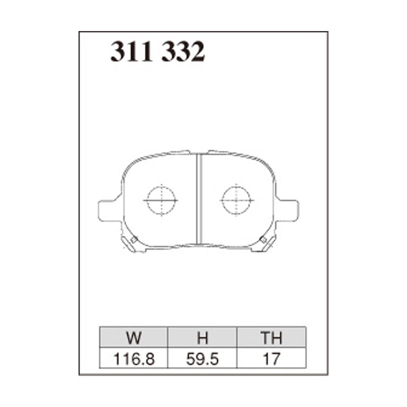 Dixcel Z Type Brake Pads - Front - WindeMCV20/21