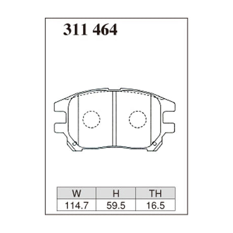 Dixcel Z Type Brake Pads - Front - Harer MCU/ACU/SXU10/15W 01-03