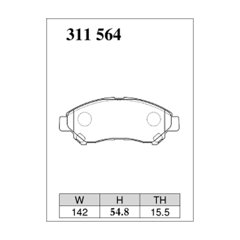 Dixcel Z Type Brake Pads - Front - Z 311 564