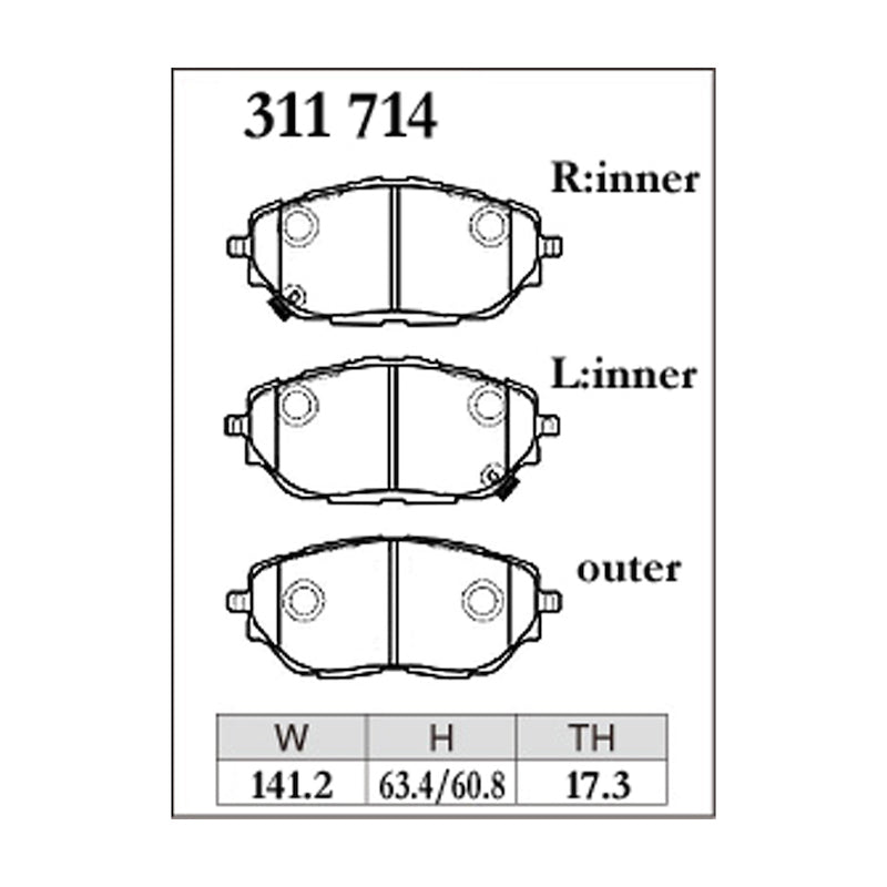 Dixcel ES Type Brake Pads - Front - C-HR NGX50/ZYX10