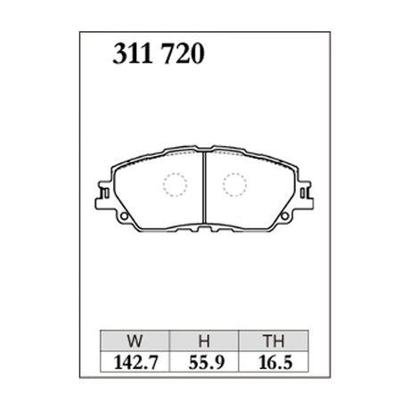 Dixcel ES Type Brake Pads - Front - CAMRY AXVH70