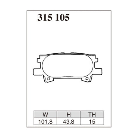 Dixcel ES Type Brake Pads - Rear - Harder MCU/ACU30 Seri03/02-