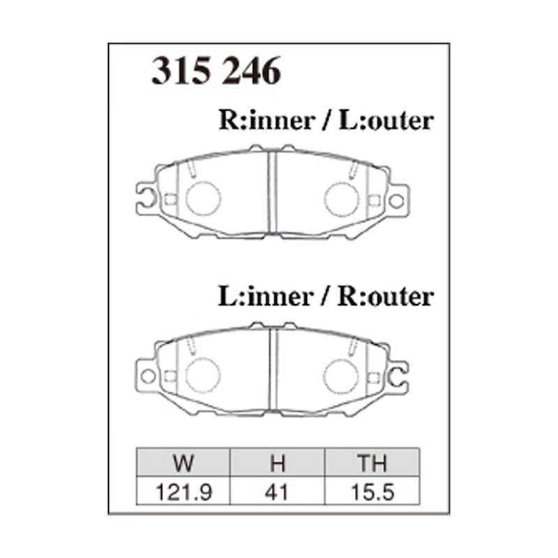 Dixcel Z Type Brake Pads - Rear - Celsior UCF20/21 (94/10-)