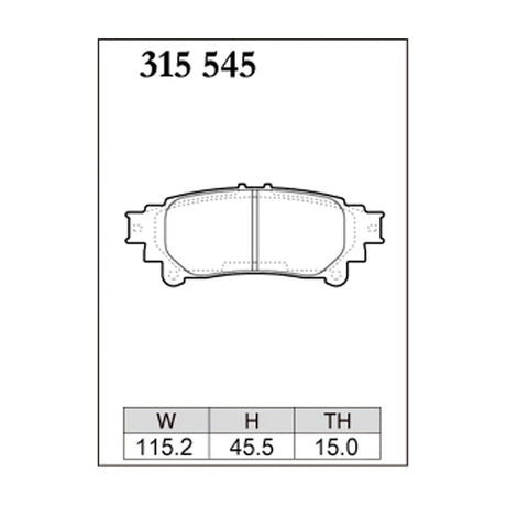 Dixcel ES Type Brake Pads - Rear - Lexus RX350/RX450H
