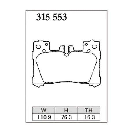 Dixcel Z Type Brake Pads - Rear - Lexus LC500/LS500 FSPORT 4POT