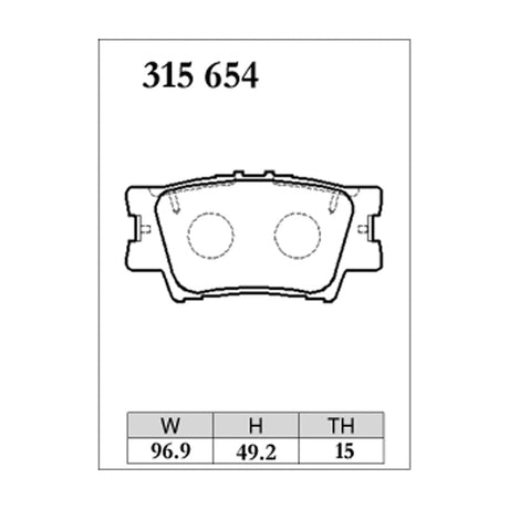 Dixcel Z Type Brake Pads - Rear - AZK10/ANF10