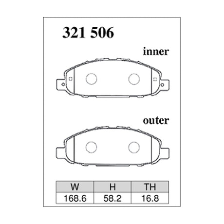 Dixcel ES Type Brake Pads - Front - Caravan E25