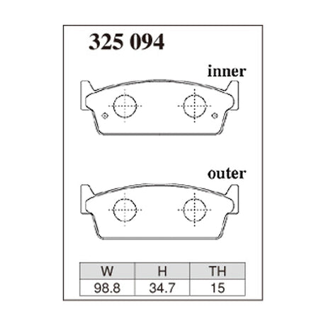 Dixcel Z Type Brake Pads - Rear - HR31 RB20DET