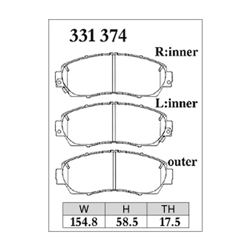 Dixcel ES Type Brake Pads - Front - HONDA CR-V RM1/4
