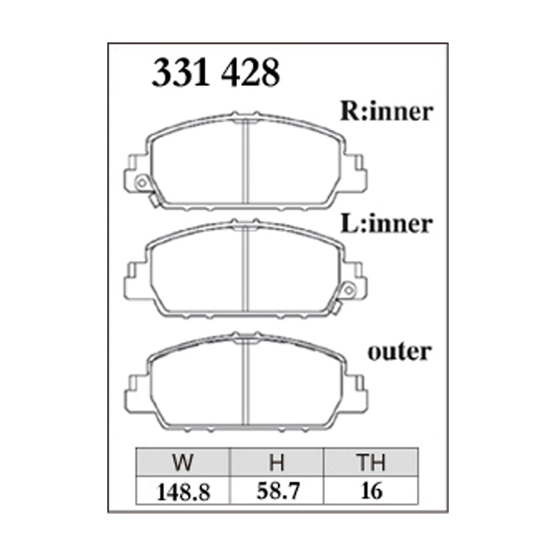 Dixcel Z Type Brake Pads - Front - RC1/RC2 Honda Odyssey