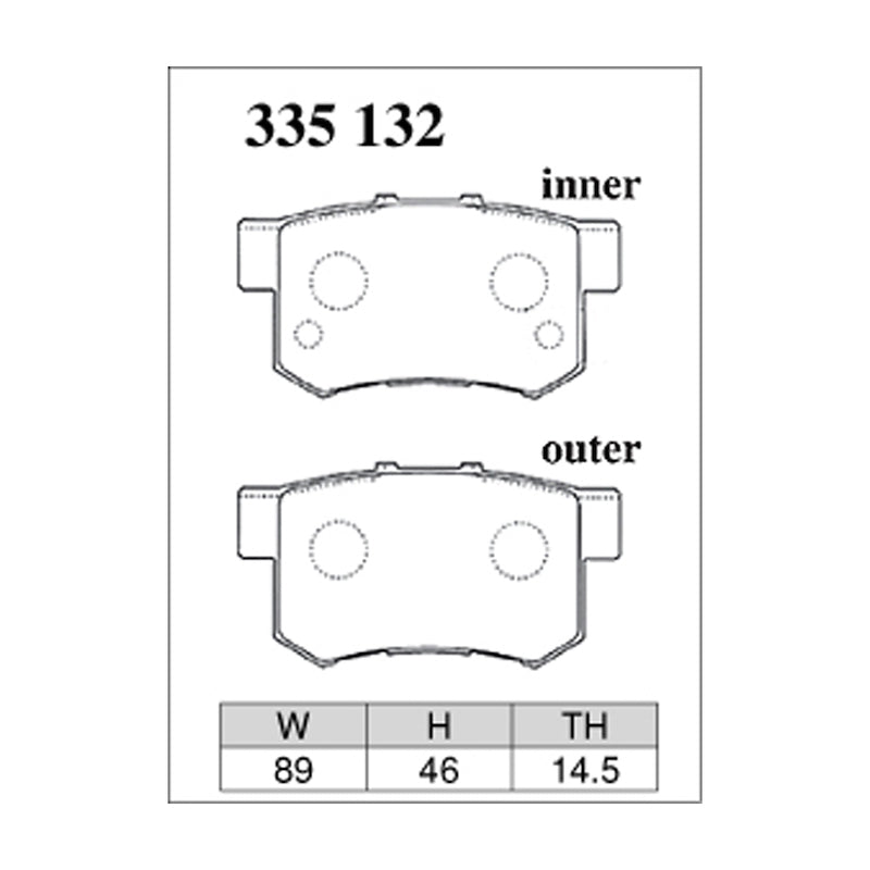 Dixcel Z Type Brake Pads - Rear - RF3/RA1