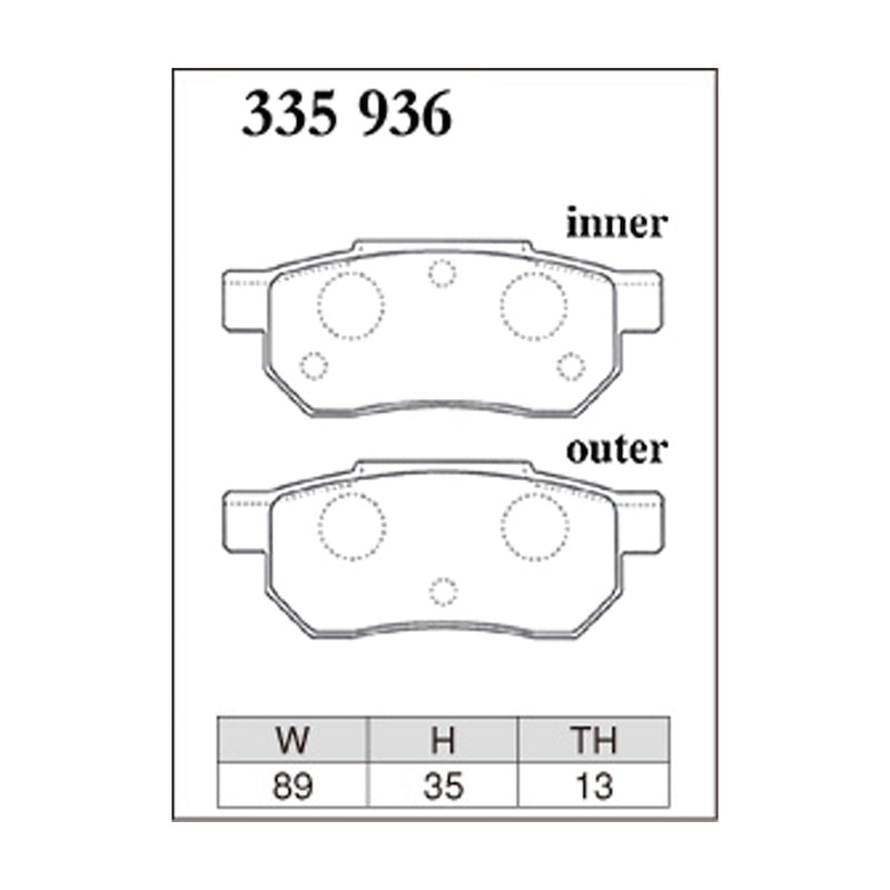Dixcel ES Type Brake Pads - Rear - Beat PP1/Alto HA22S