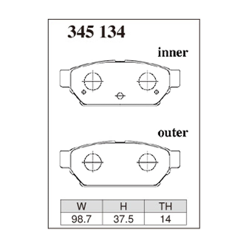 Dixcel Z Type Brake Pads - Rear - CA/CJ4A/CD/CM5A/CD/CE9A
