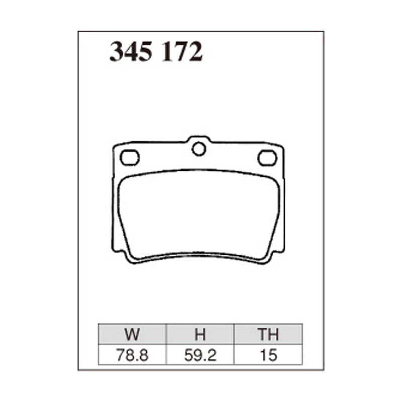 Dixcel Z Type Brake Pads - Rear - Z 345 172