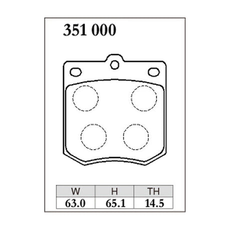 Dixcel ES Type Brake Pads - Front - SPA/STB 1000/1300