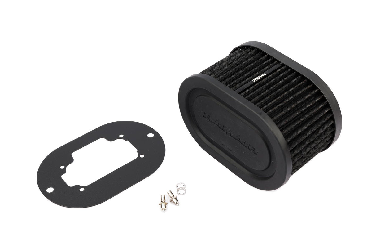 Ramair Pleated Carburettor Intake Air Filter Baseplate to fit Dellorto 40 DHLA - 100mm