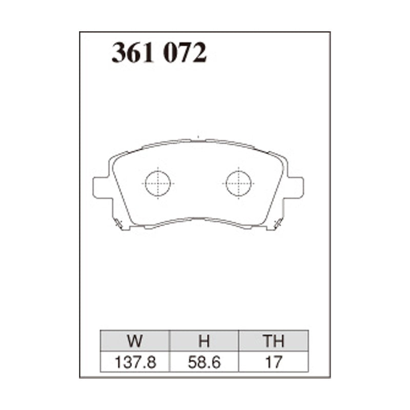 Dixcel ES Type Brake Pads - Front - GC8 WRX (D-G RA Type) GC8 WRX STi (D-G) Type R V-ltd GF8 (D-G