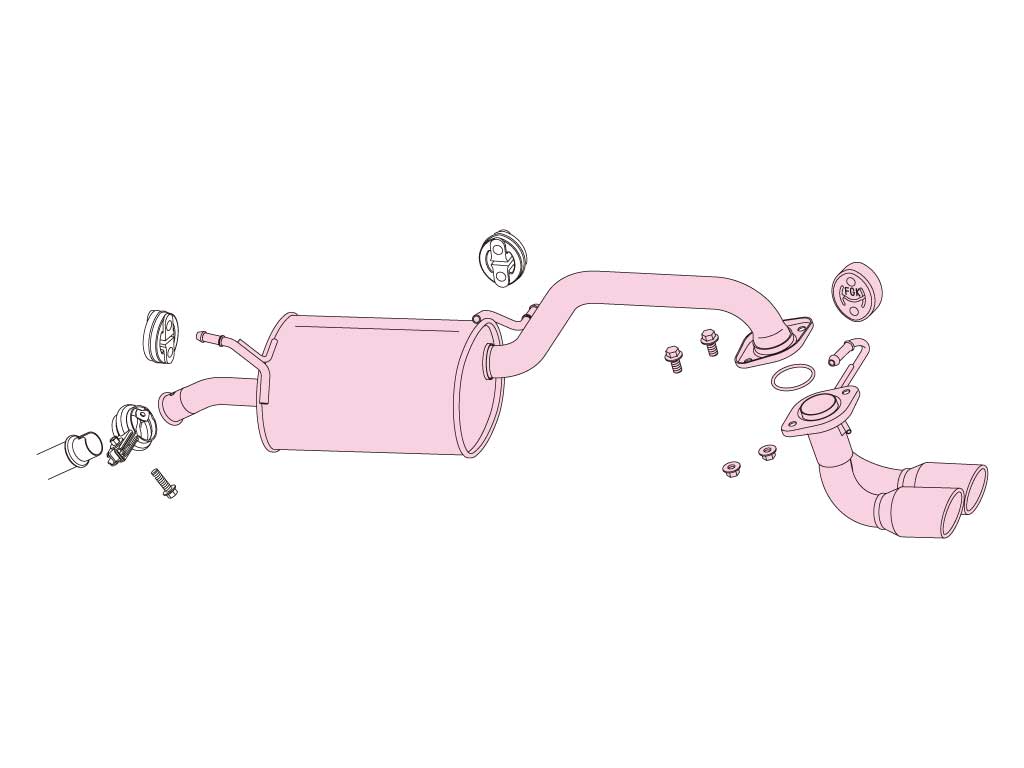 Fujitsubo A-K Exhaust - Suzuki Wagon R Fx Limited 2WD/Alto NA 2WD MH23S/HA25S