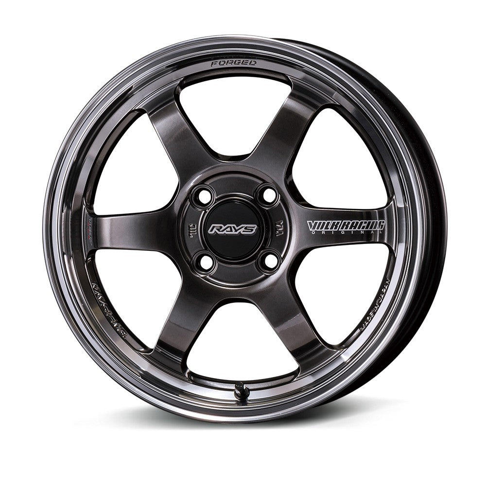 Llanta de aleación Rays Volk Racing TE37KCR modelo progresivo - 16x6 ET42 4x100 metal negro brillante