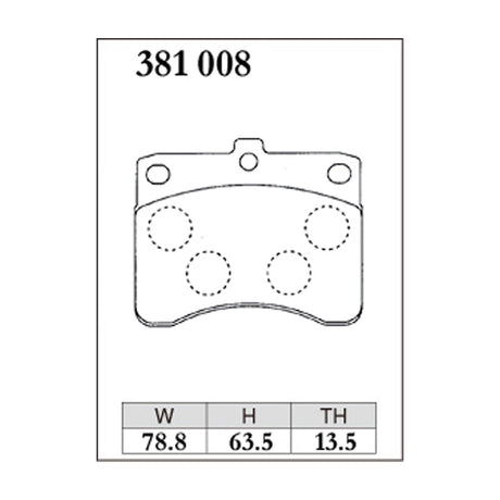 Dixcel Z Type Brake Pads - Front - MiL210/220 Sumitomo Caliper
