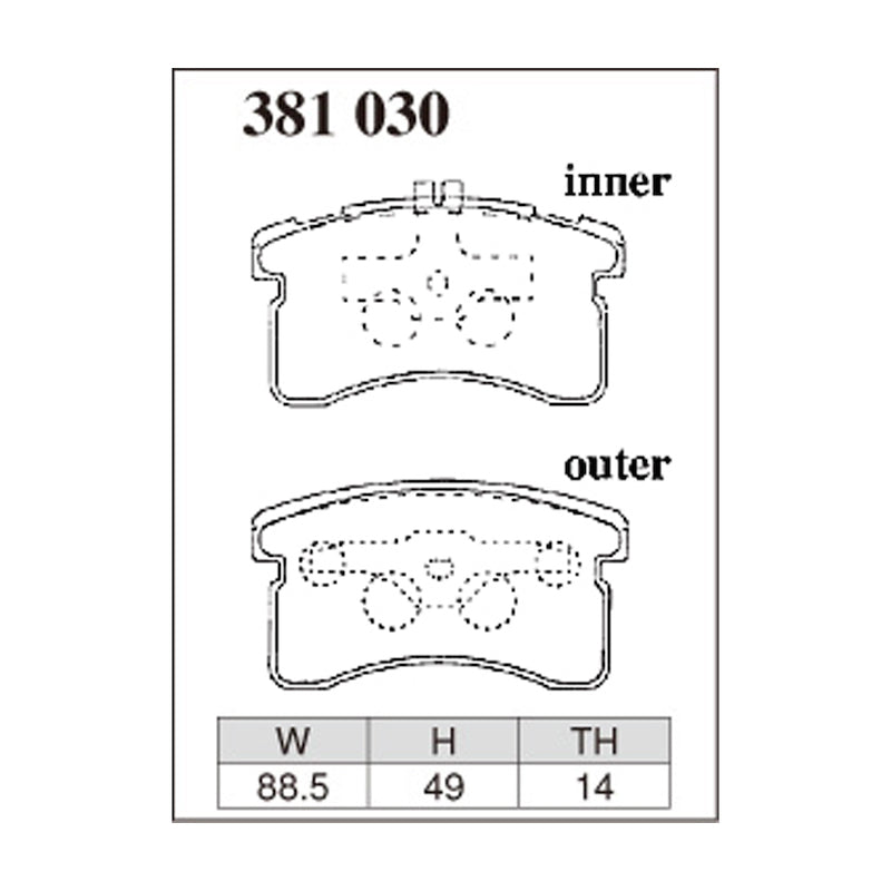 Dixcel Z Type Brake Pads - Front - MiL70 89/3-Ahobo
