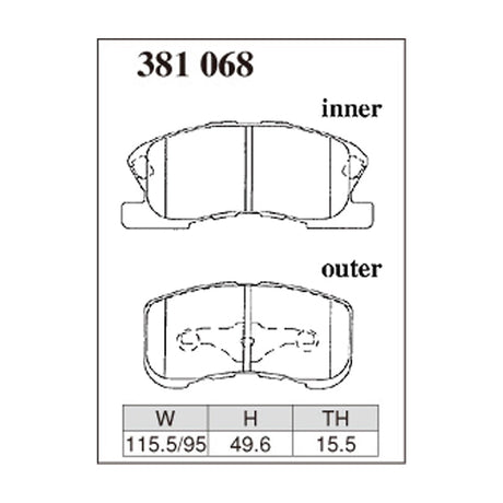 Dixcel Z Type Brake Pads - Front - Mi(TURBO) L700S/V (98/10-)