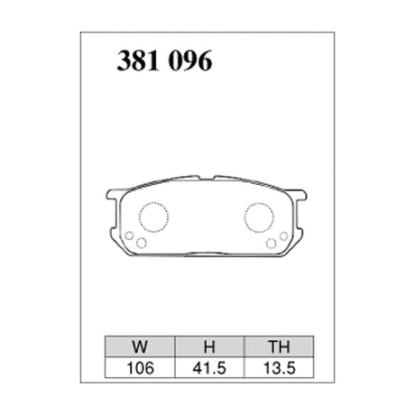 Dixcel Z Type Brake Pads - Front - ToS221G/231G 0206-