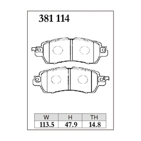 Dixcel ES Type Brake Pads - Front - TANTO LA600/610 1505-