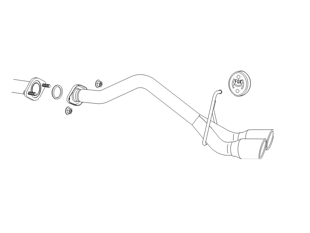 Fujitsubo Legalis K Typeⅱ Exhaust - Daihatsu Sonica Turbo 2WD L405S