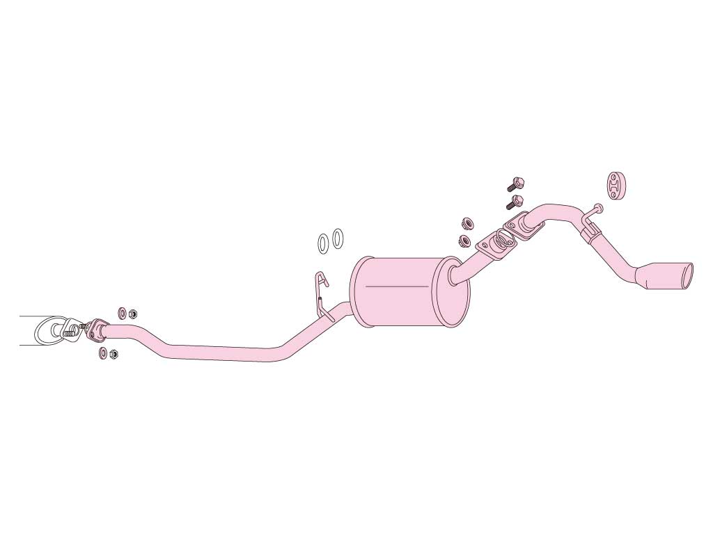 Fujitsubo Legalis K Exhaust - Mitsubishi Ek Wagon 2WD H81W